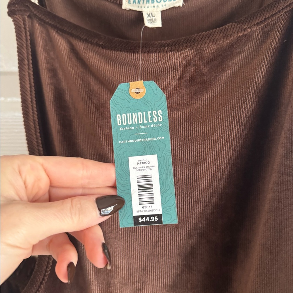 Brown courderoy overalls NWT - Picture 4 of 5